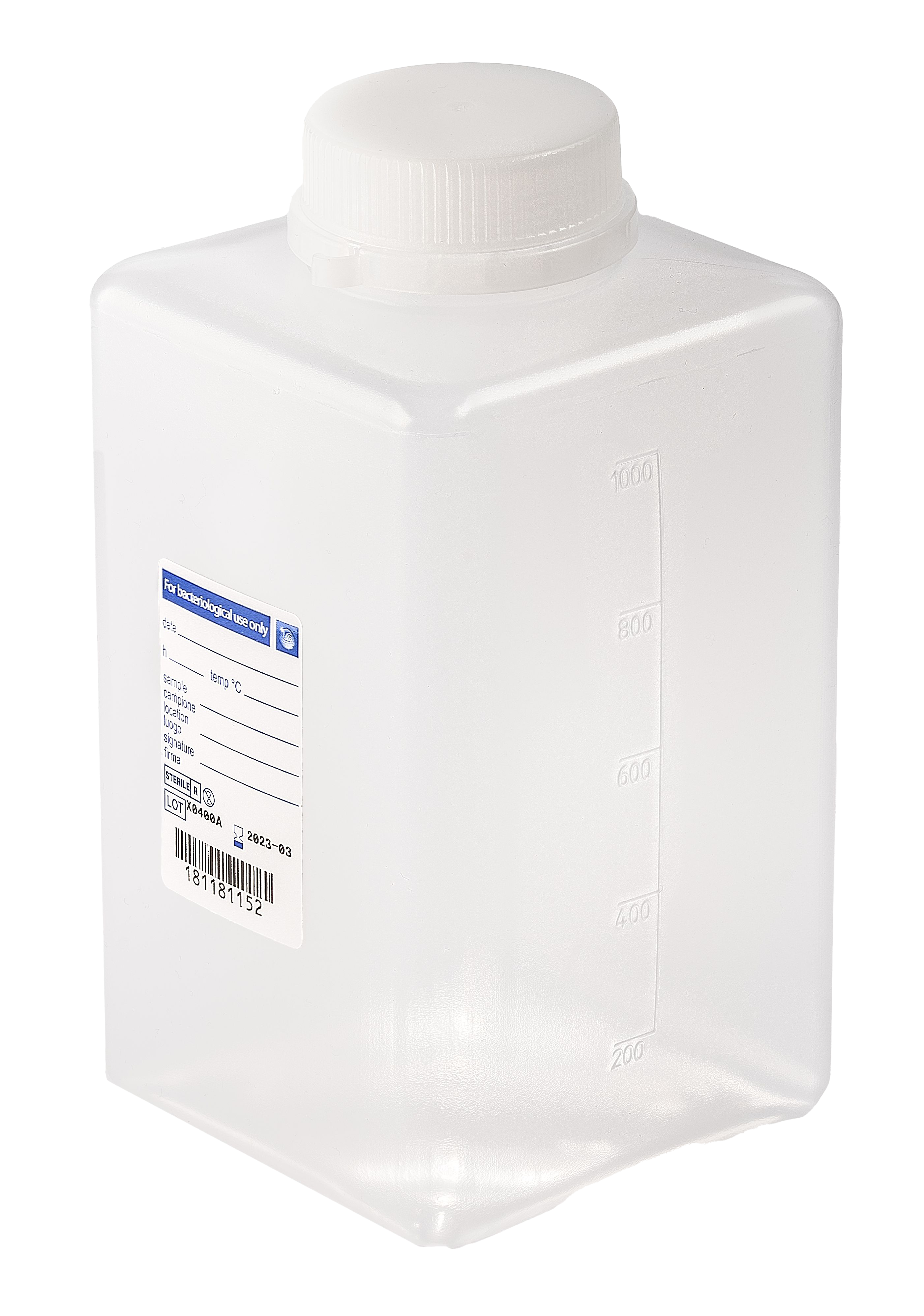 sterile Weithalsflasche, 1000 ml, PP, VE 72 St.