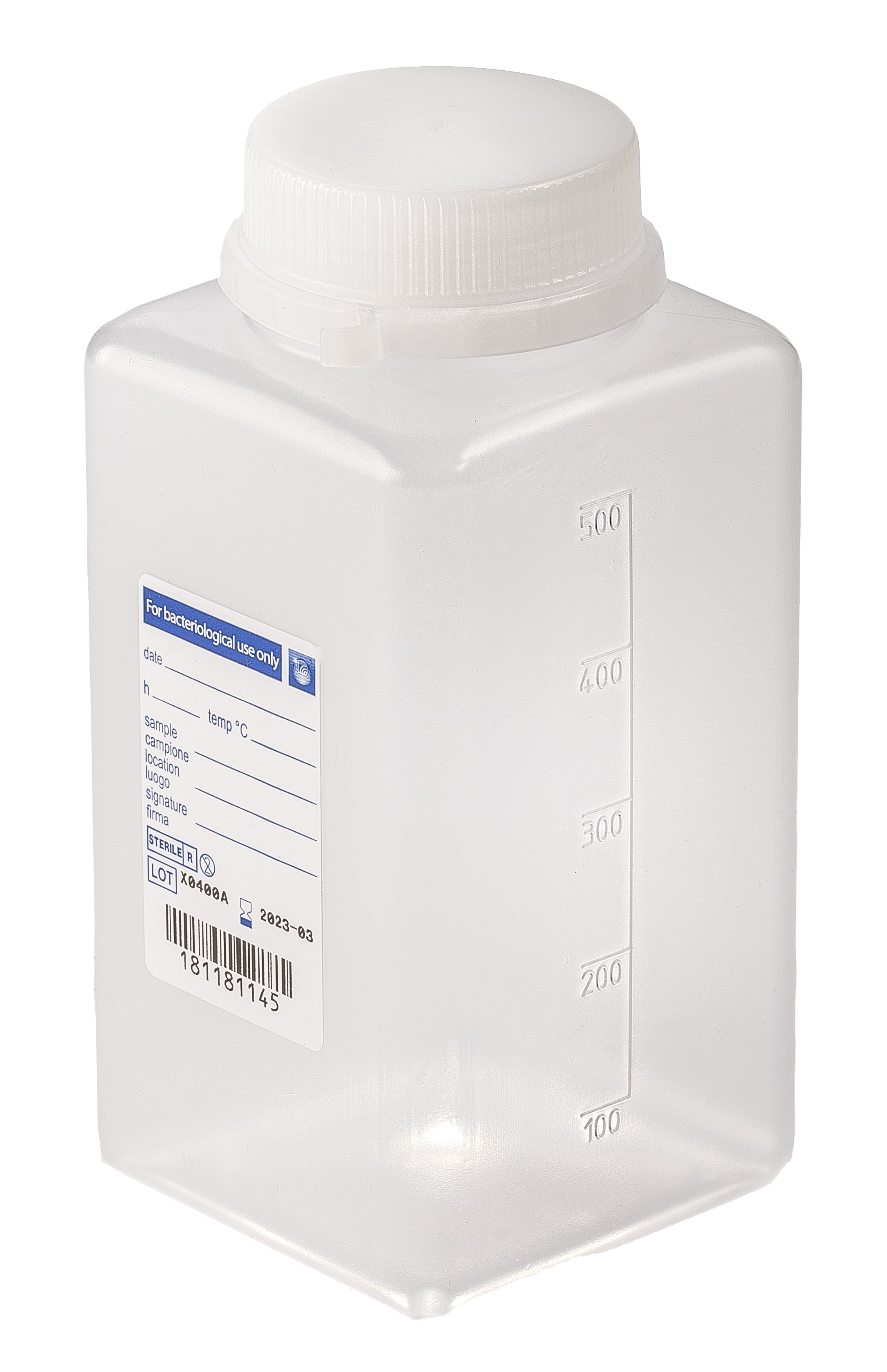 sterile Weithalsflasche, 500 ml, PP, natur, VE 120 St.