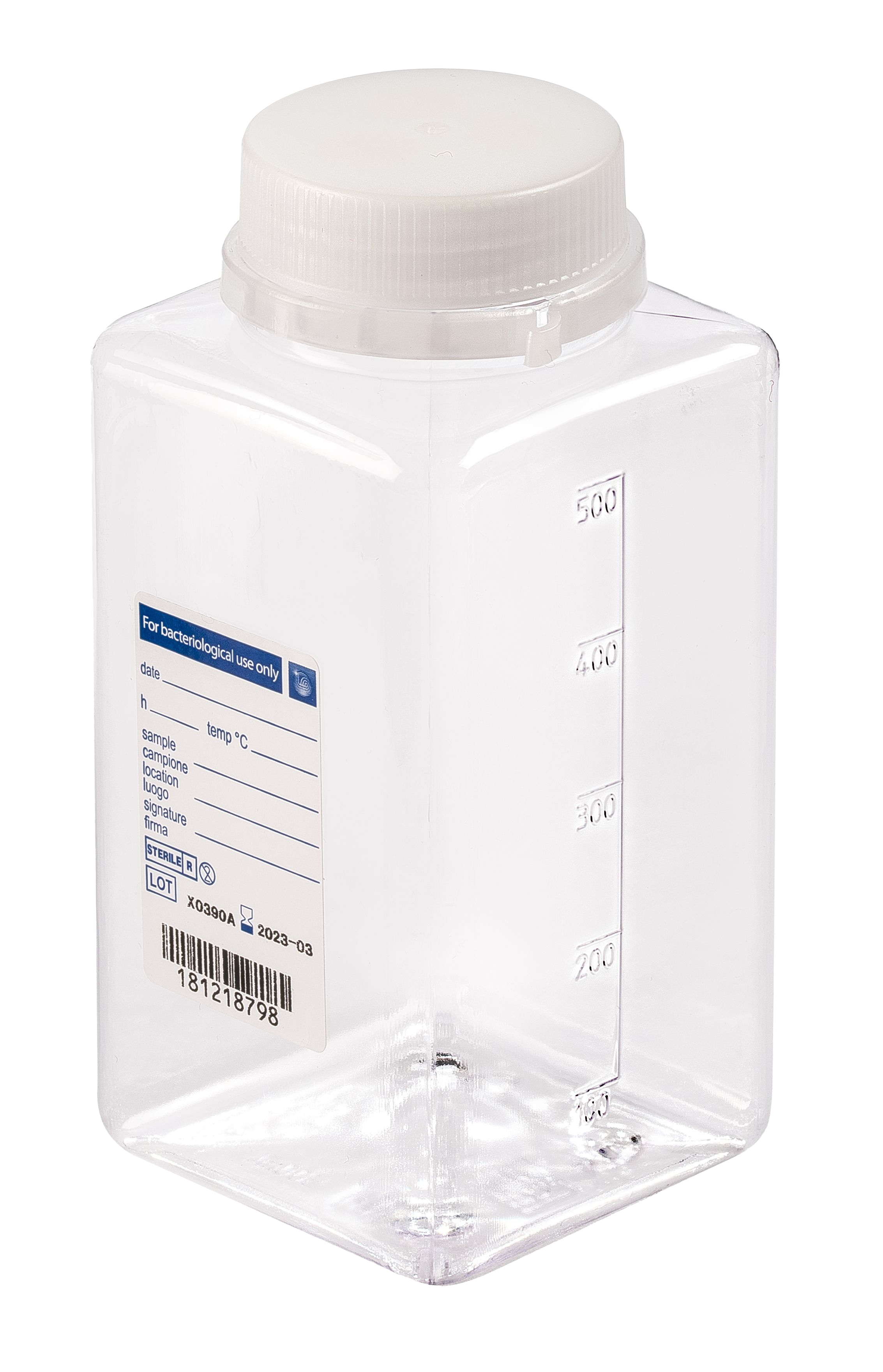 sterile Weithalsflasche, 500 ml, PET-G, VE 120 St.