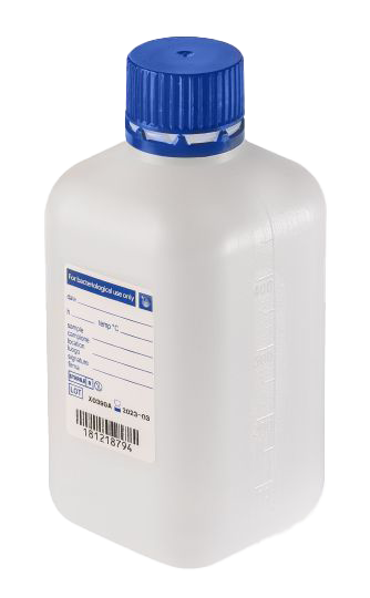 sterile Enghalsflasche, 500 ml, HDPE, VE 120 St.