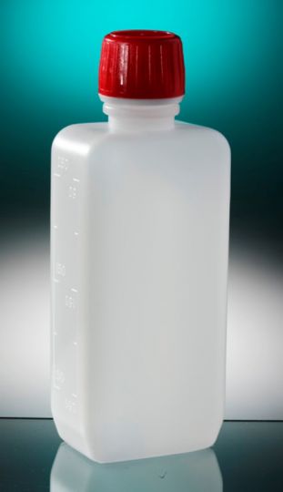sterile Enghalsflasche OHNE Etikett, 250 ml, HDPE, VE 312 St.