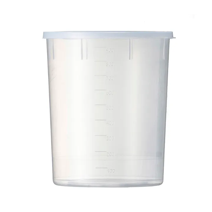 PP-Becher, Probenbehälter, konisch mit Deckel 1000 ml, Pckg mit 250 Stück 00441004