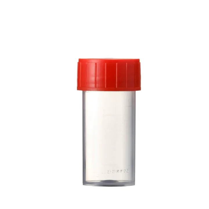 Probenbehälter PP, 40 ml mit Schraubdeckel rot, VE = 100 Stück 00441019