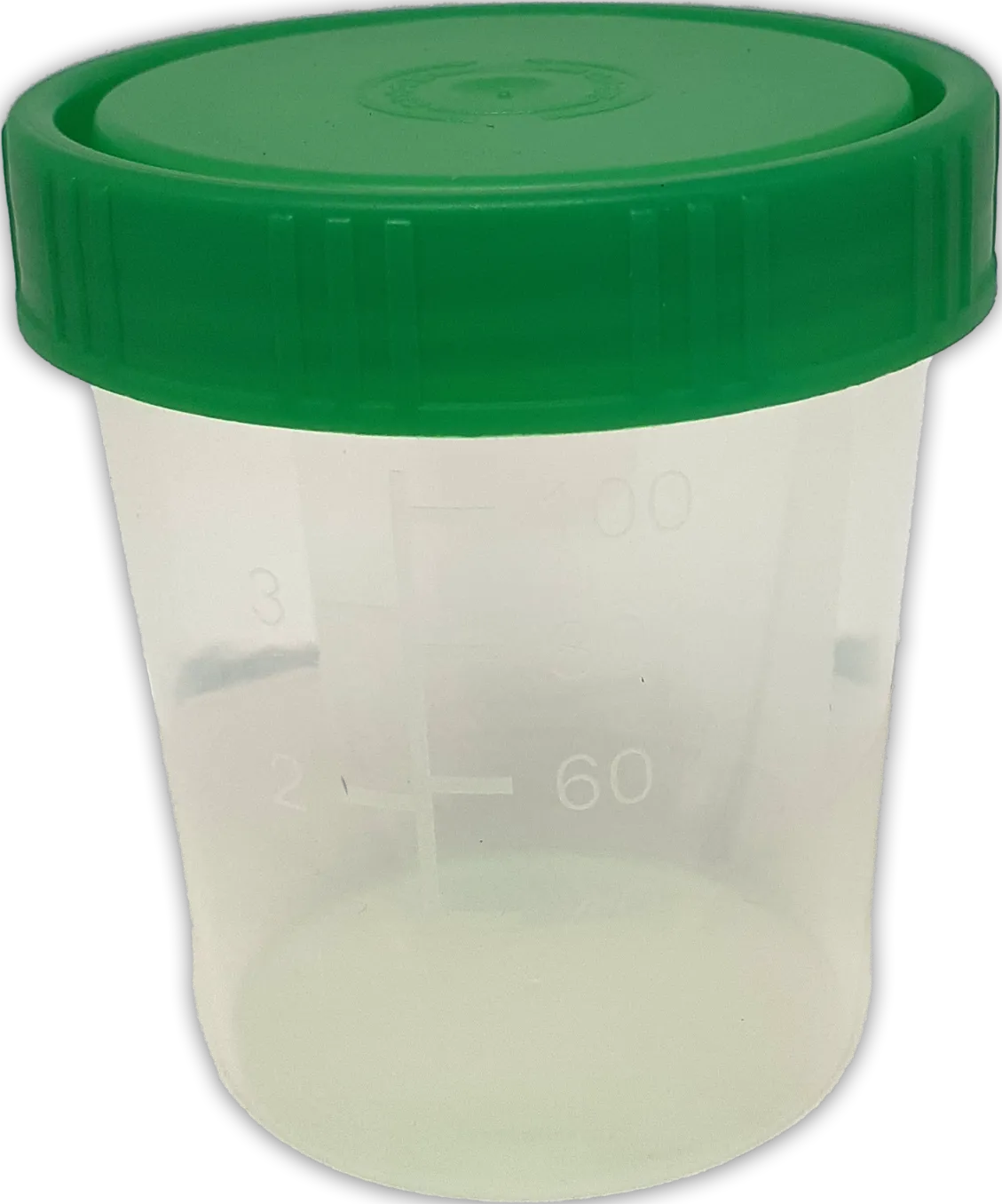 Universalbecher PP 100ml m. Deckel (grün) unterverpackt zu 25St/Beutel 00442201
