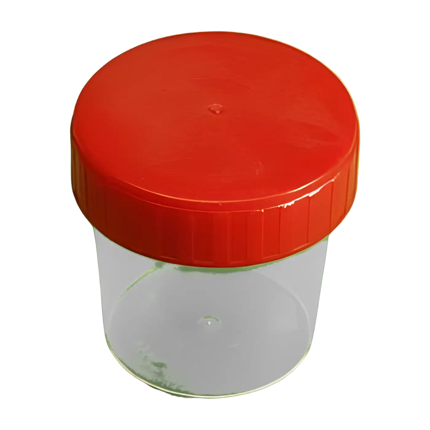 steriler (R) Probenbehälter,180 ml Randvollvolumen, PP, transparent mit Schraubkappe rot-11105748