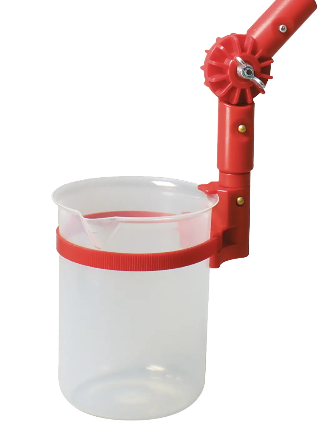 Winkelbecher, 600 ml, Polypropylen anpassbar an verschied. Behältergeometrien durch variabel einstellbaren Neigungswinkel (bis 90°) 11429004