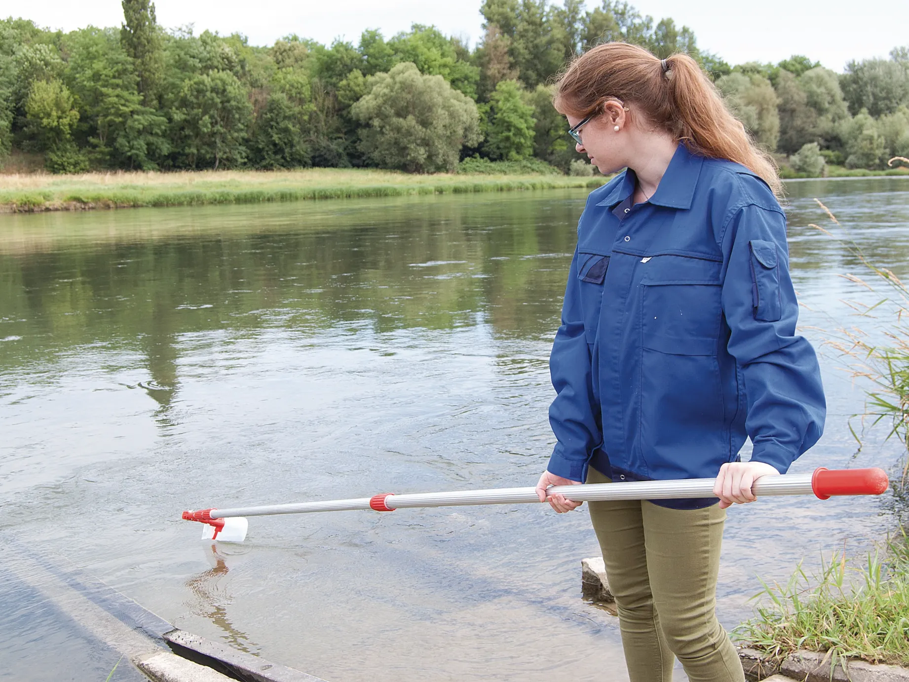Teleskopstange, Aluminium, Länge stufenlos verstellbar von 95 cm bis 280 cm bestehend aus 4 Stangen, extrem kurze Ausführung und doch bis 280 cm ausziehbar 11429011