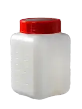 sterile Weithalsflasche, 500 ml, HDPE natur, mit Verschlussetikett aqua VE 175 St. 11441009